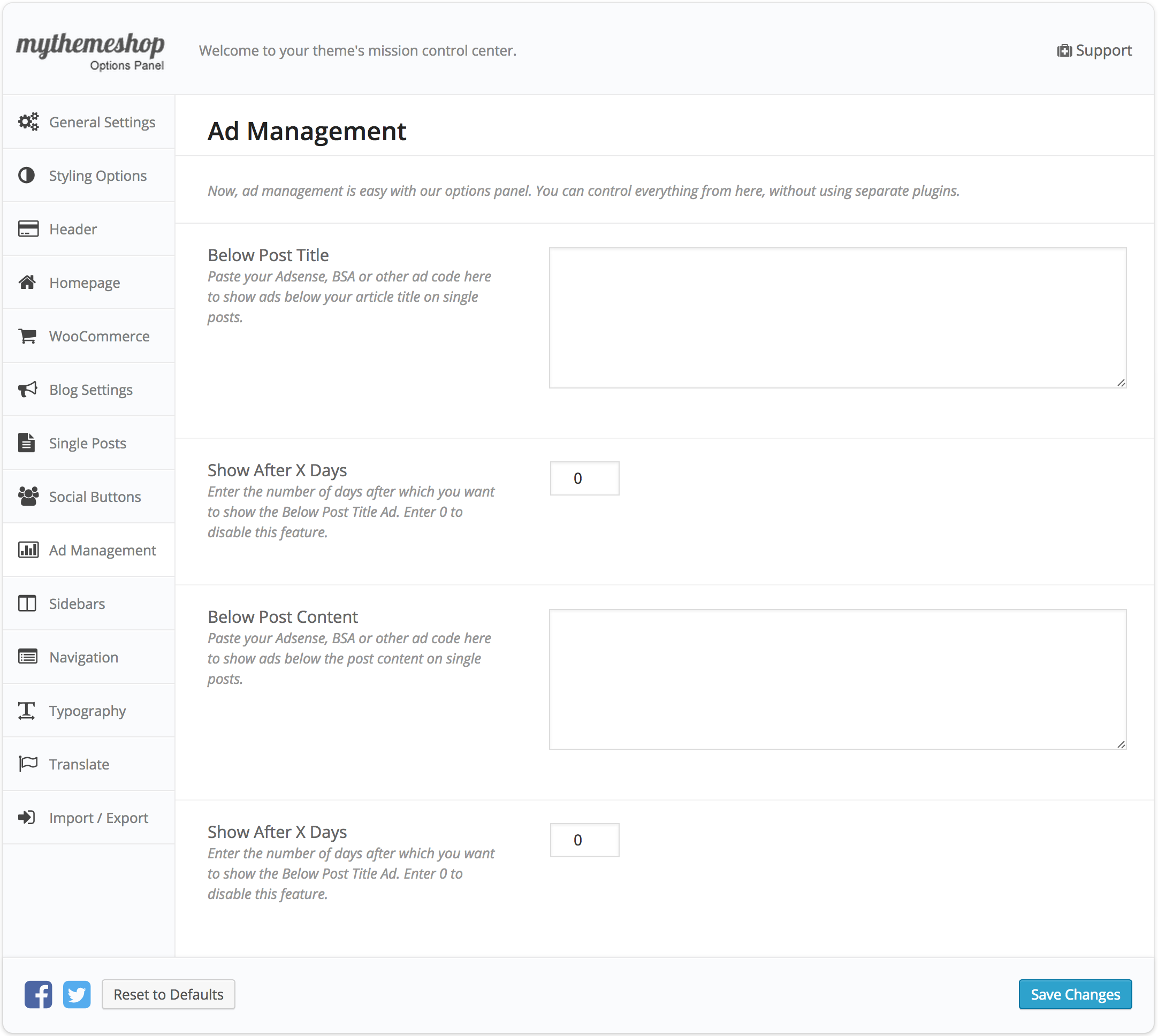eMaxStore AD settings