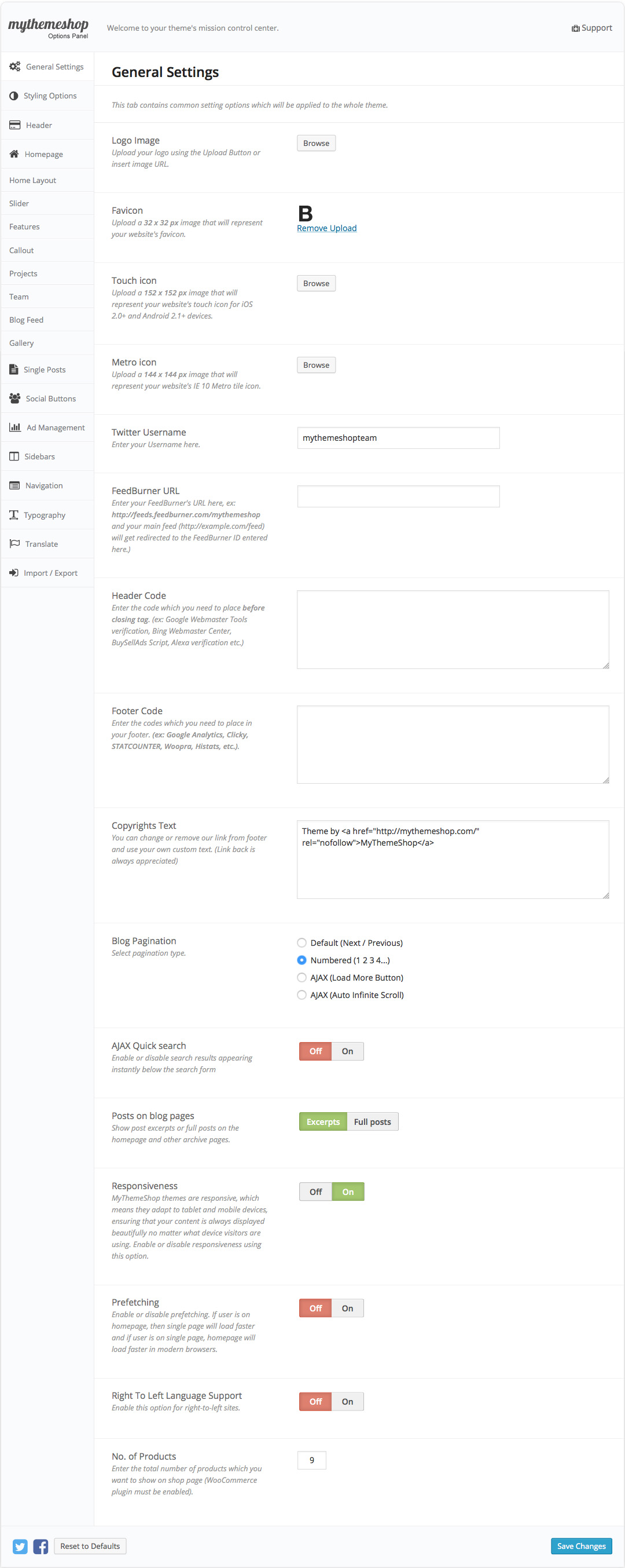 Business General Settings
